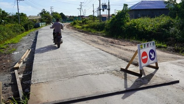 Kondisi Peningkatan Jalan AMD Di Sangatta Selatan