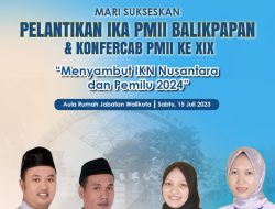 Gelar Pelantikan PC IKA-PMII Balikpapan, Wenny : Kuatkan Sinergi Kontribusi Dalam Pembangunan dan Kemaslahatan Bangsa